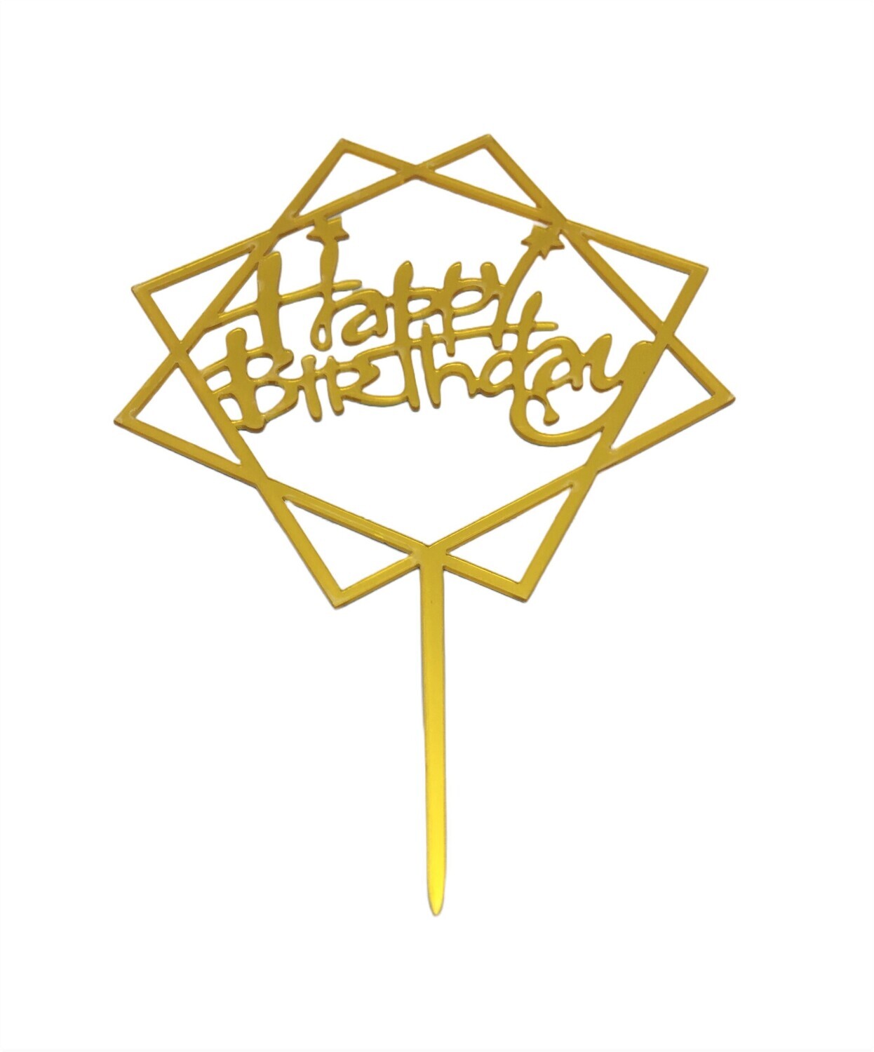 ACRYLIC HBD GOLD TOPPER HB14
