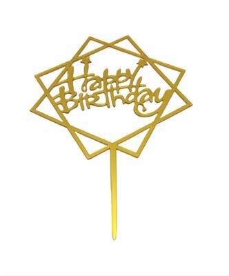 ACRYLIC HBD GOLD TOPPER HB14