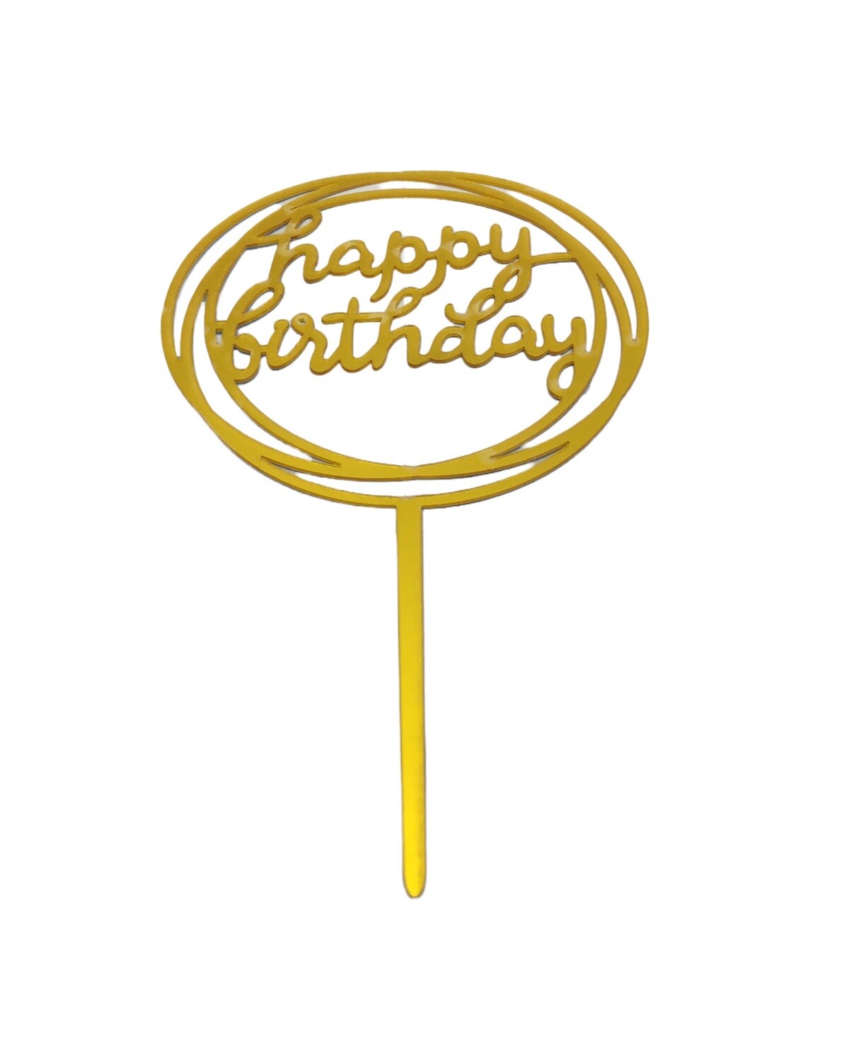 ACRYLIC HBD GOLD TOPPER HB12