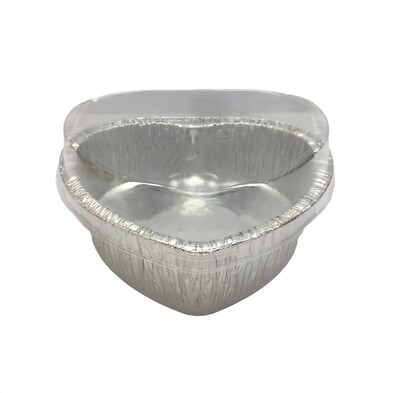 ALUMINUM HEART TRAY PAN WITH LID (750/48) 10&#39;s