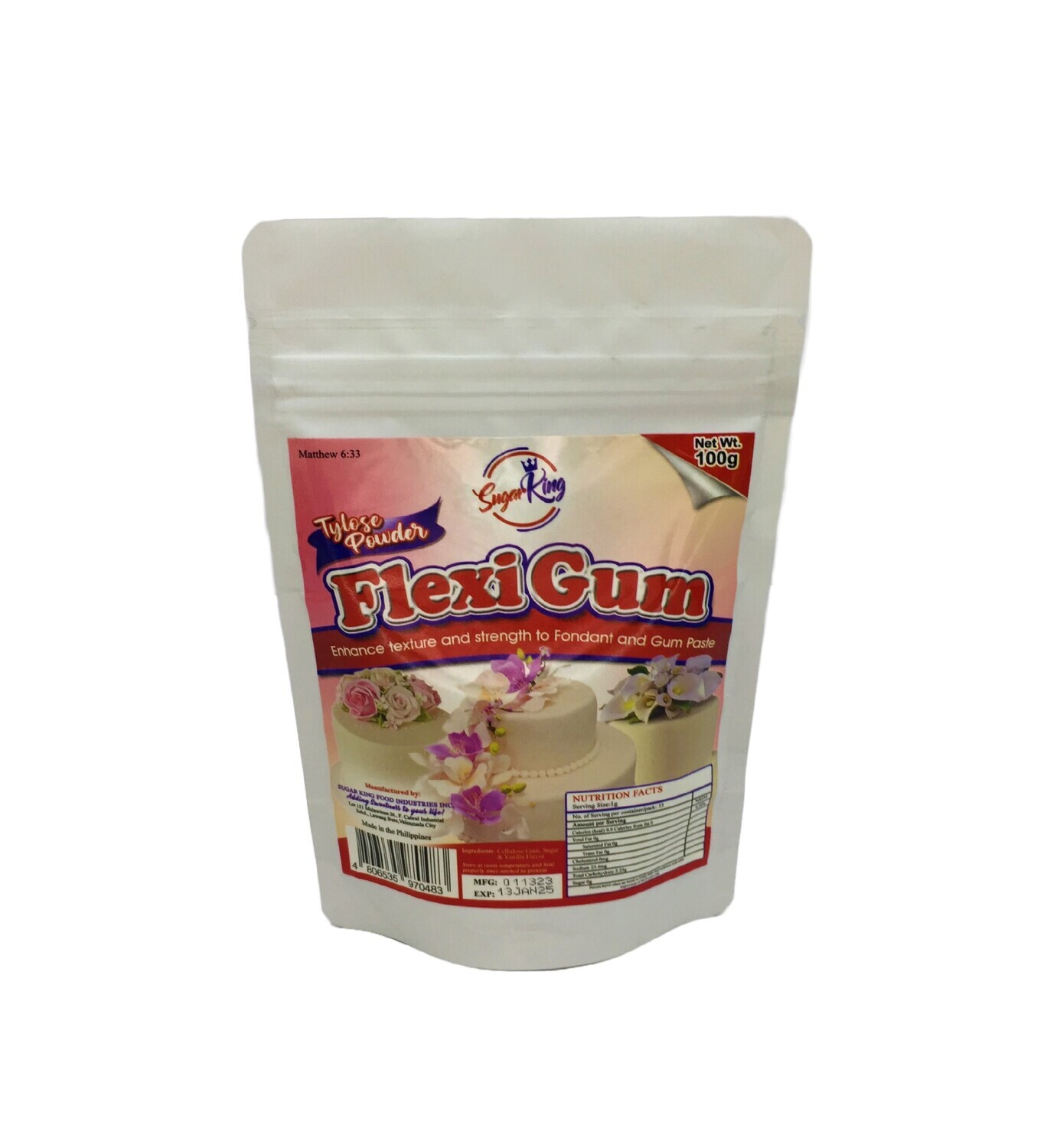 SUGAR KING FLEXI GUM TYLOSE POWDER 100g