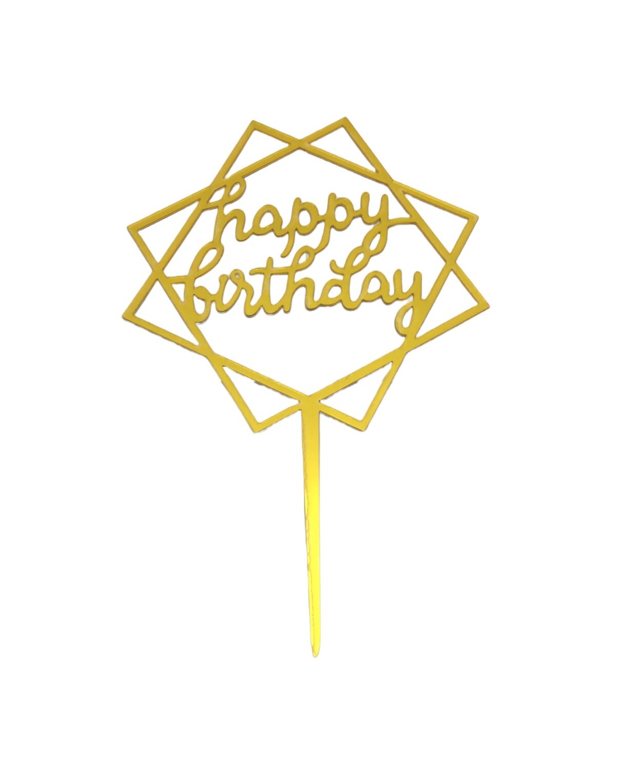 ACRYLIC HBD GOLD TOPPER HB13