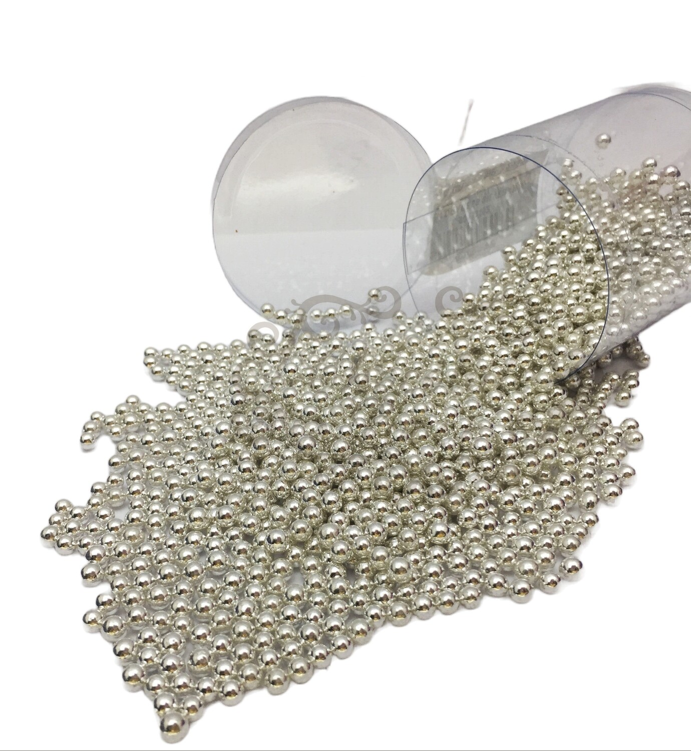 SL064 DRAGEES SILVER 4MM