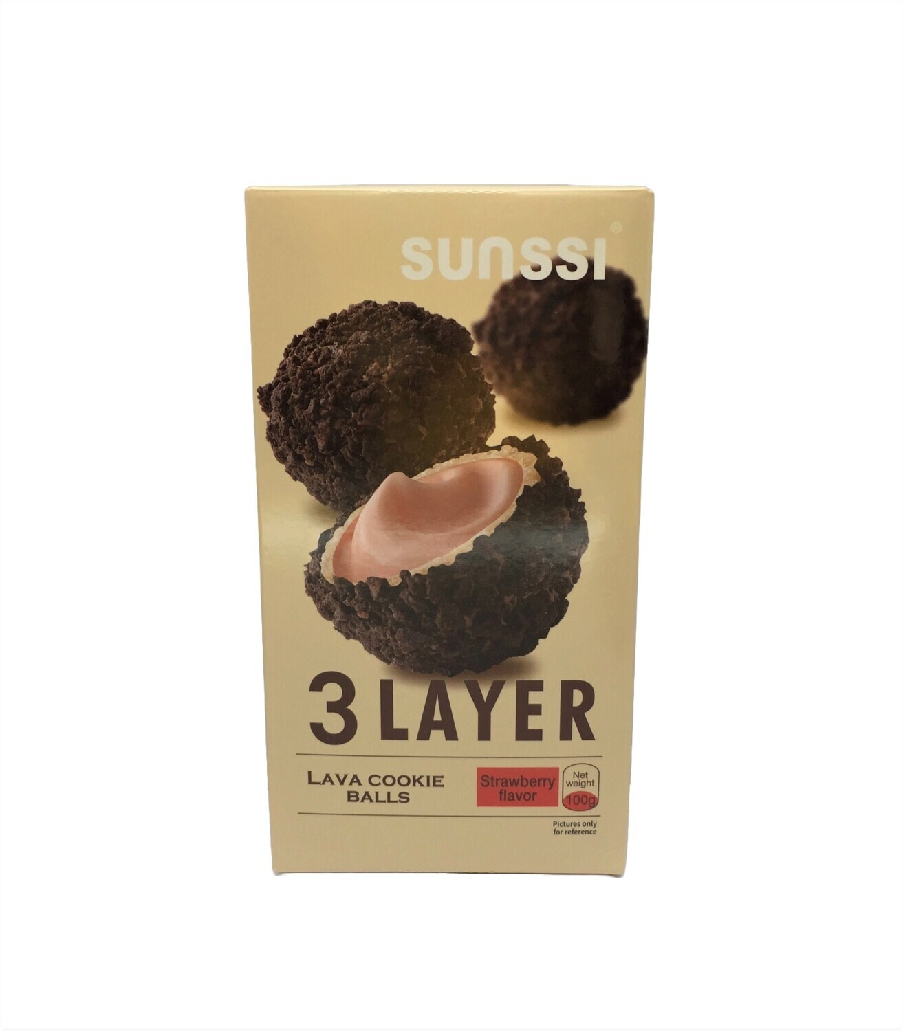 SUNSSI LAVA COOKIE BALLS STRAWBERRY 100g