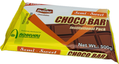 DUTCH&#39;E SEMI-SWEET CHOCOLATE BAR 500g