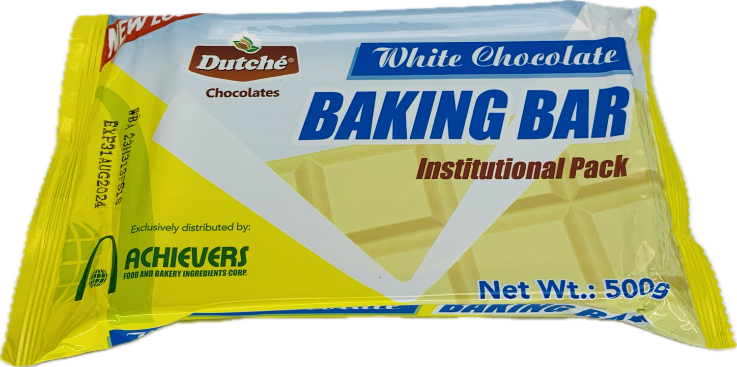 DUTCH&#39;E WHITE CHOCOLATE BAR 500g
