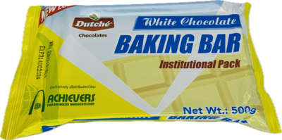 DUTCH&#39;E WHITE CHOCOLATE BAR 500g