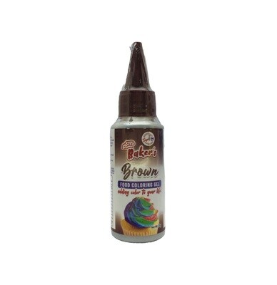 SUGAR KING  BAKER&#39;S FOOD COLORING GEL BROWN 30g