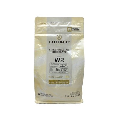 CALLEBAUT N°W2 WHITE CALLETS CHOCOLATE 1kg
