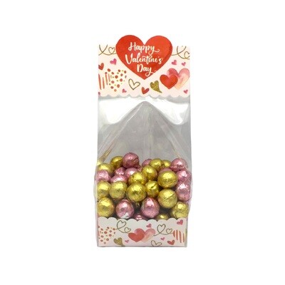 TREAT BAGS SMALL VALENTINES HEART SPARKLE 20&#39;s