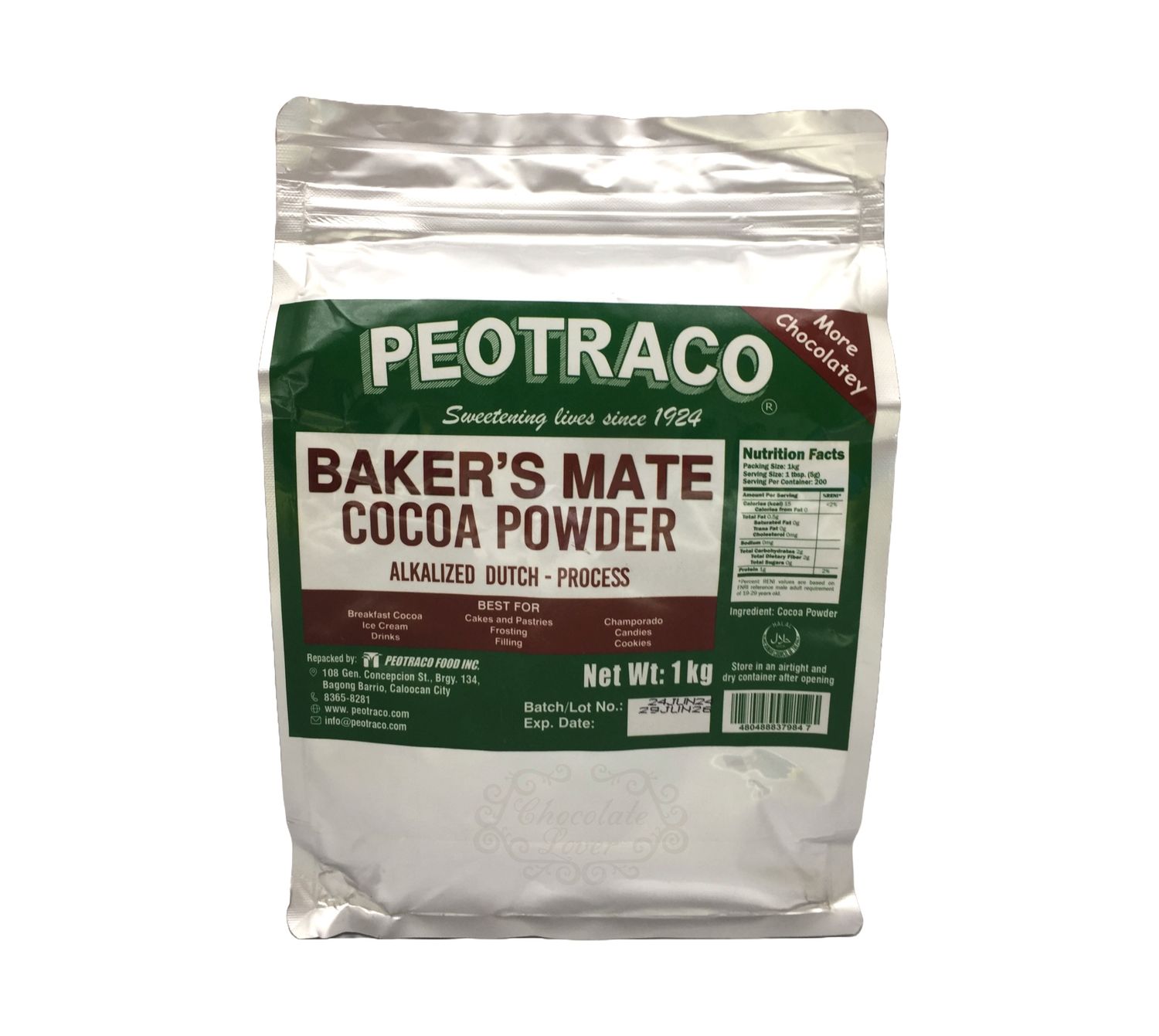 PEOTRACO BAKER&#39;S MATE COCOA POWDER 1kg