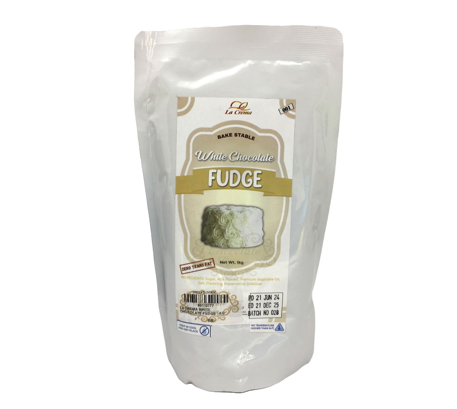 LA CREMA WHITE CHOCOLATE FUDGE 1kg