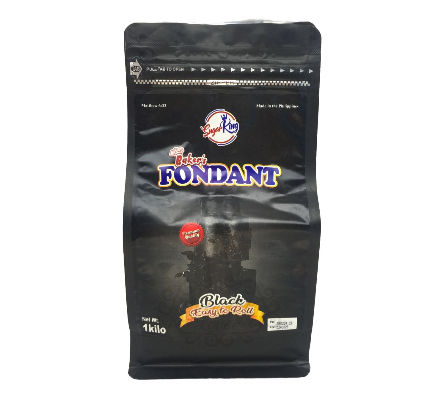 SUGAR KING BAKER&#39;S BLACK FONDANT 1kg
