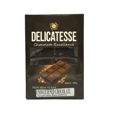 DELICATESSE UNSWEETENED CHOCOLATE 400G