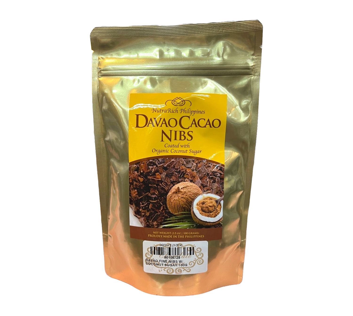 DAVAO CACAO NIBS W/ COCONUT SUGAR 100g