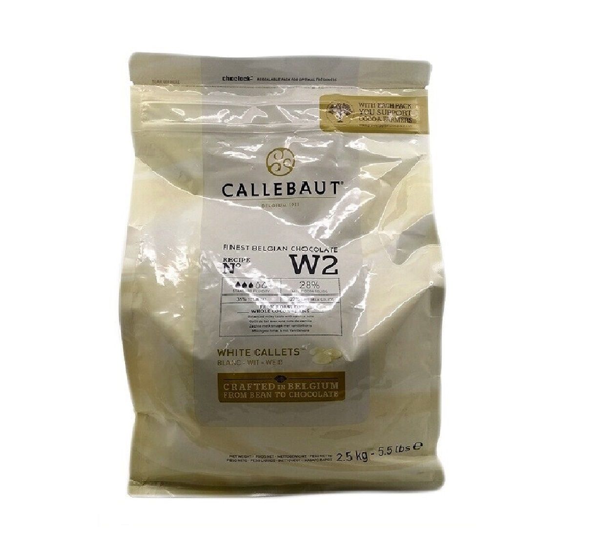 CALLEBAUT N°W2 WHITE CALLETS CHOCOLATE