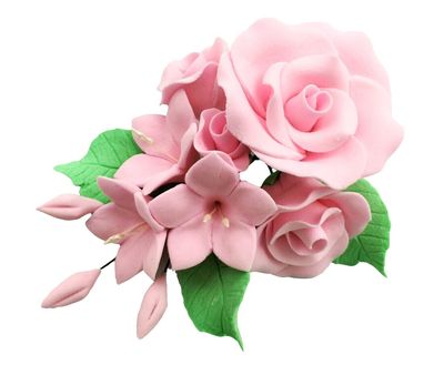 SL0241 ROSE BUNCH PINK EDIBLE TOPPER