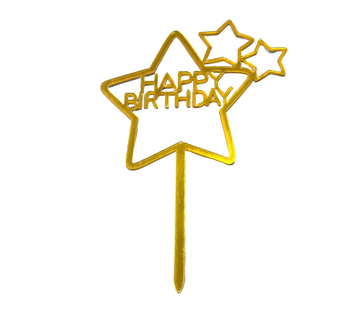 ACRYLIC HBD GOLD TOPPER HB21