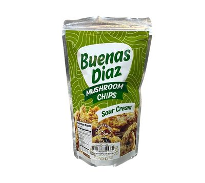 BUENAS DIAZ MUSHROOM CHIPS SOUR CREAM FLAVOR 100G