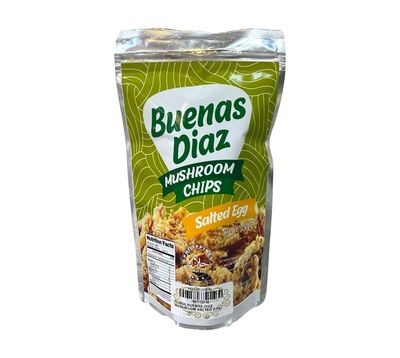 BUENAS DIAZ MUSHROOM CHIPS SALTED EGG FLAVOR 100G