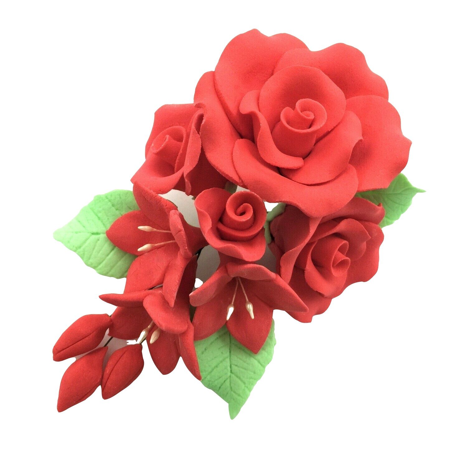 SL0241 ROSE BUNCH RED EDIBLE TOPPER