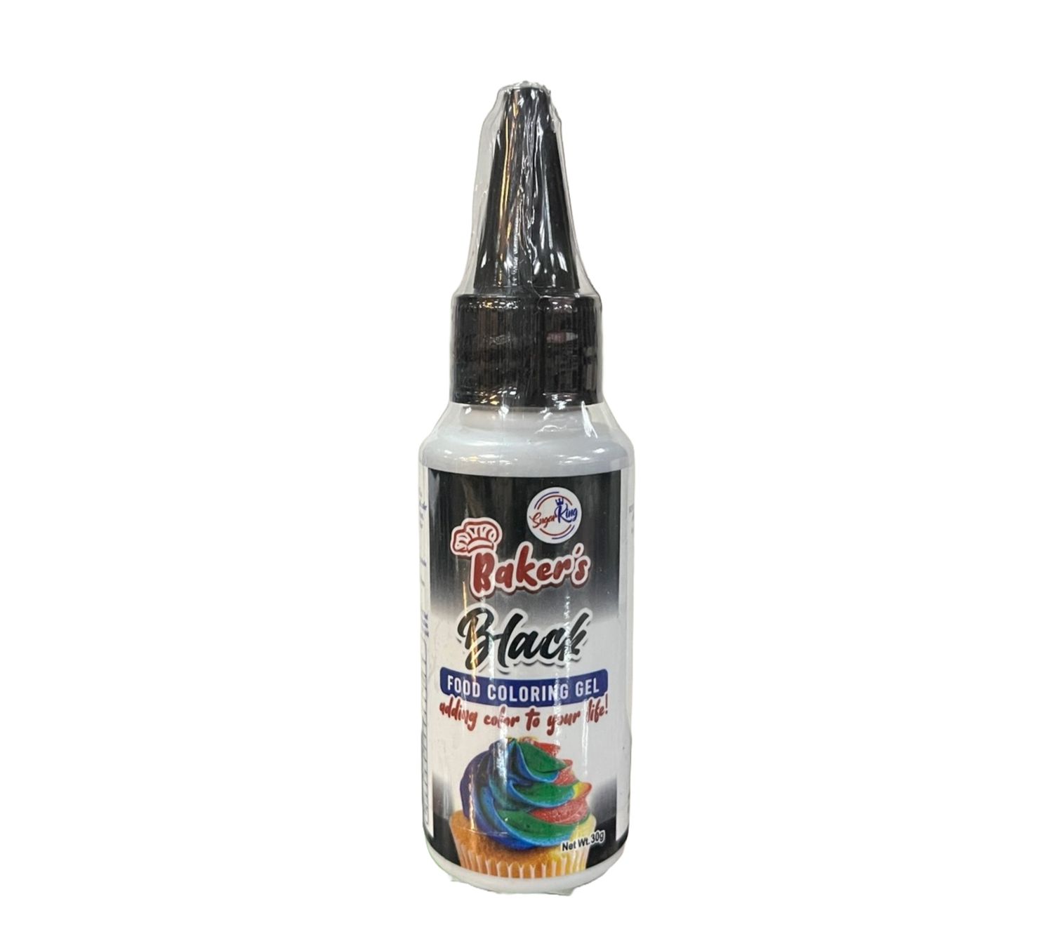 SUGAR KING  BAKER&#39;S FOOD COLORING GEL BLACK 30g