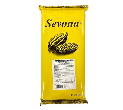 SEVONA BITTERSWEET CHOCOLATE COMPOUND 1KG