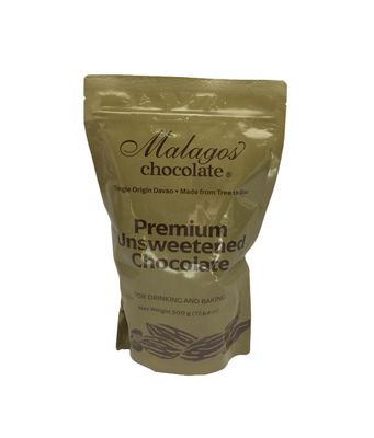 MALAGOS UNSWEETENED CHOCOLATE 500g