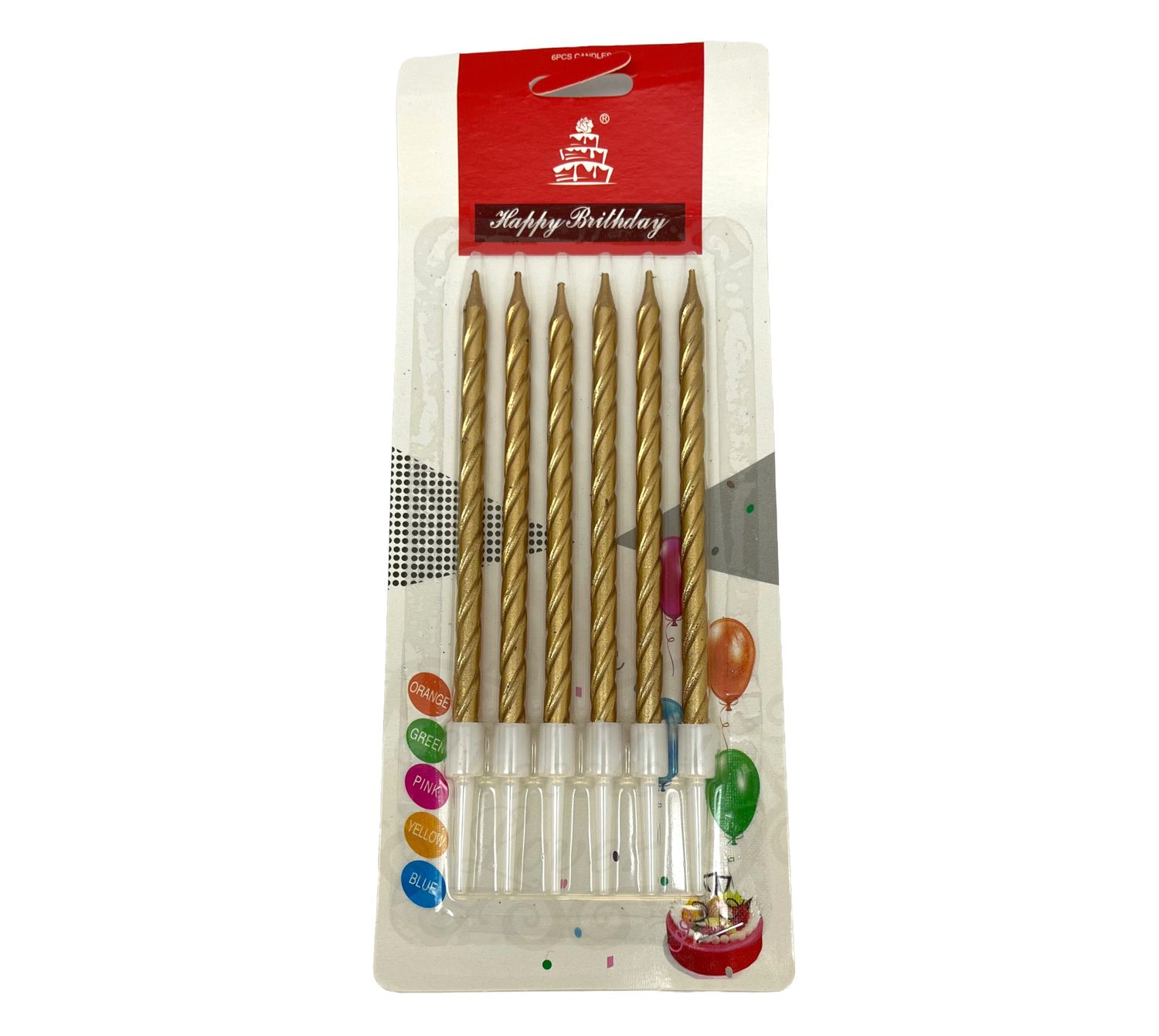 SL064 CANDLE SPIRAL CHAMPAGNE 4&quot;