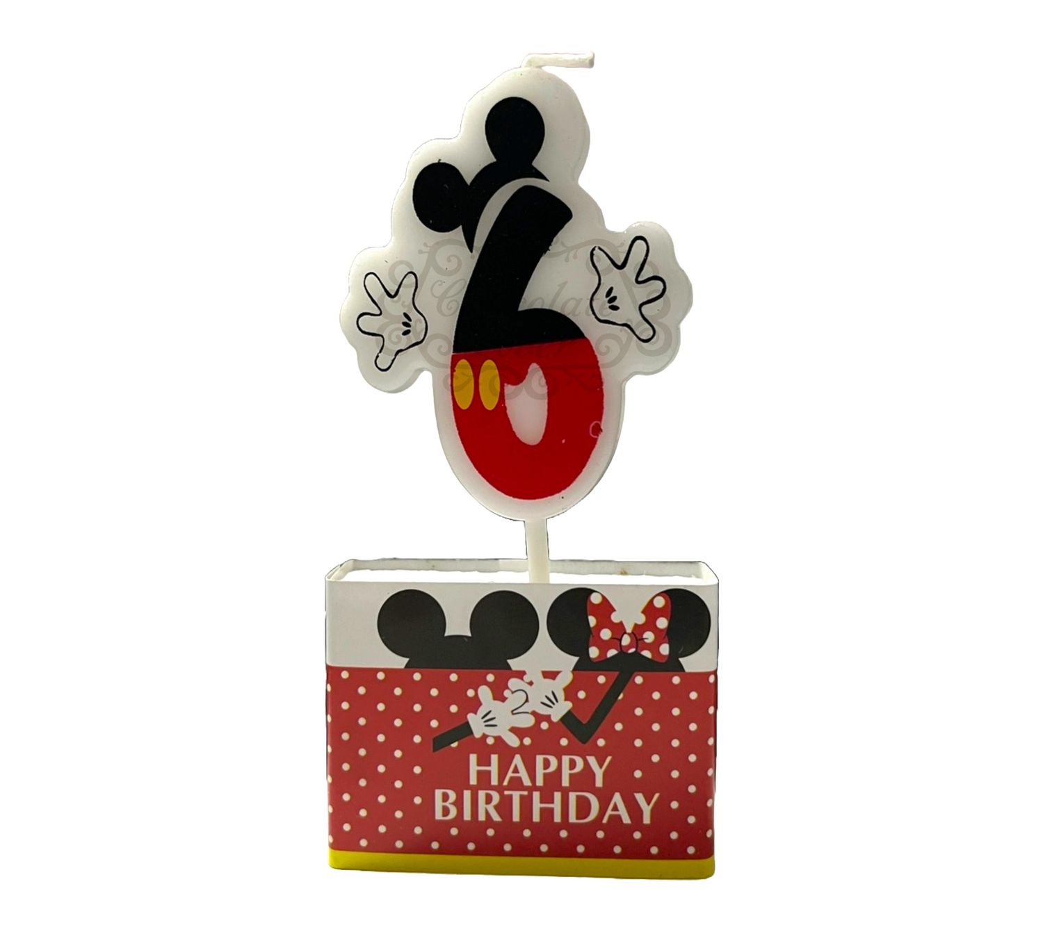 MICKEY MOUSE NUMBER CANDLE #6