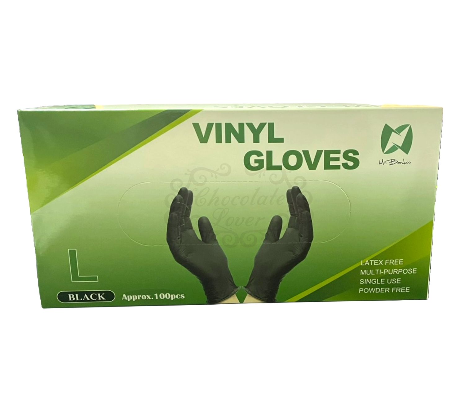 SL0395 BLACK VINYL GLOVES LARGE 100&#39;s