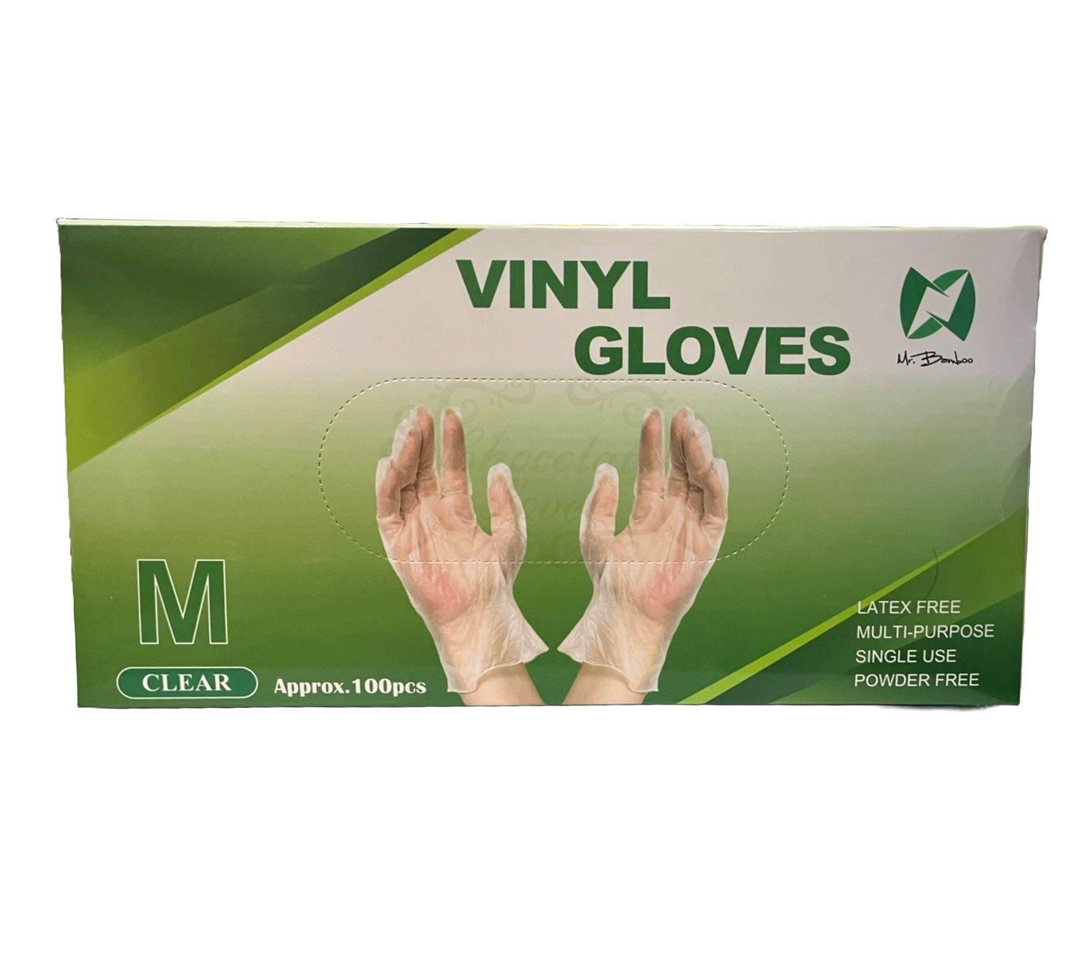 SL0395 CLEAR VINYL GLOVES MEDIUM 100&#39;s
