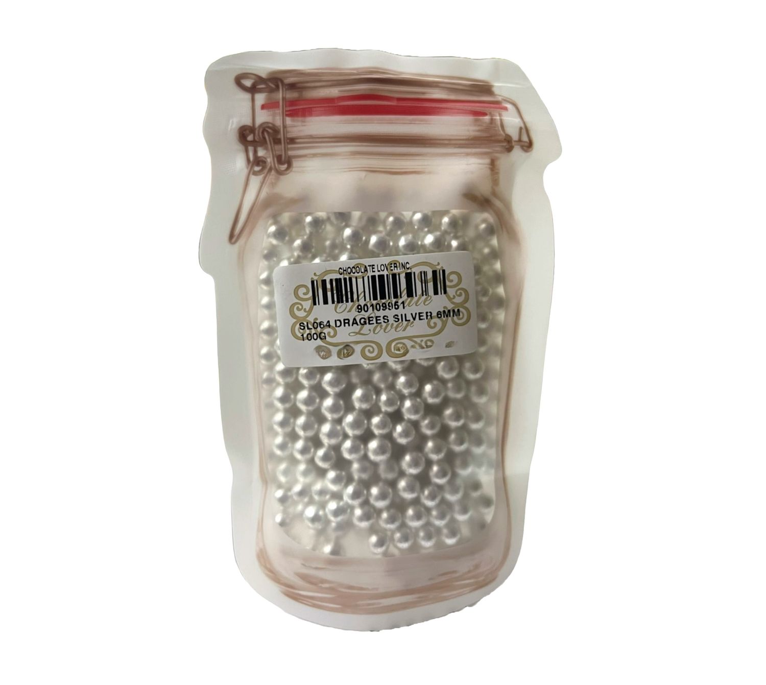 SL064 DRAGEES SILVER 6MM