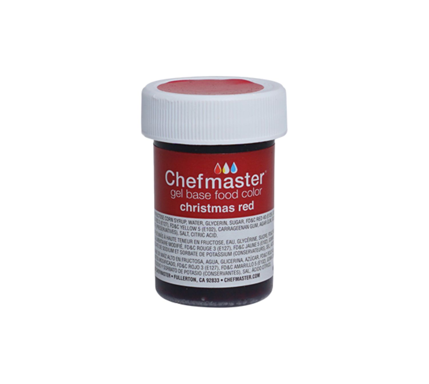 CHEFMASTER GEL COLOR CHRISTMAS RED 1OZ