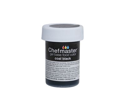 CHEFMASTER GEL COLOR COAL BLACK 1OZ
