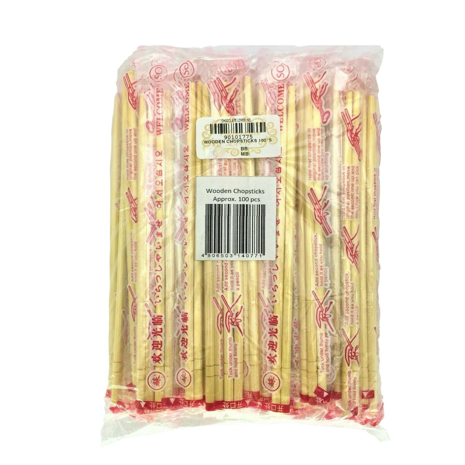 WOODEN CHOPSTICKS 100&#39;s