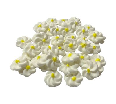 SL0576 DROPS FLOWER WHITE TOPPERS