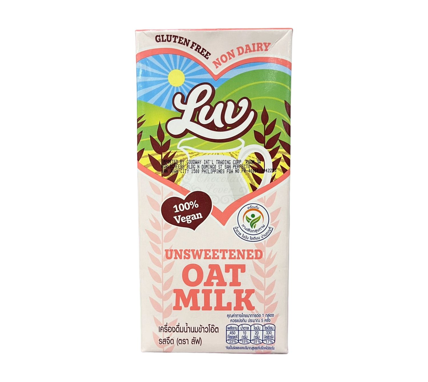 LUV UNSWEETENED OAT MILK 946ml