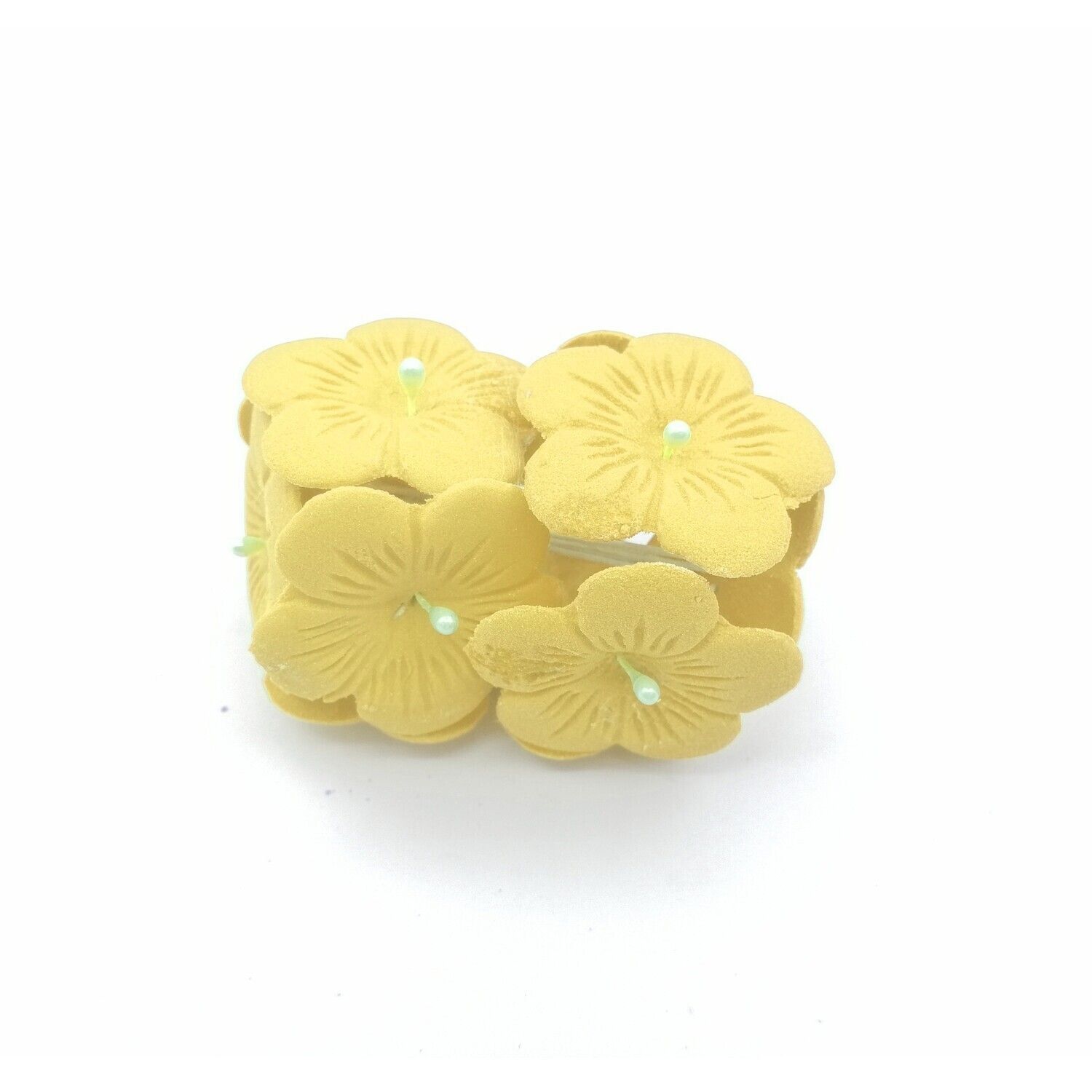 FIVE PETALS YELLOW EDIBLE TOPPER 10&#39;s