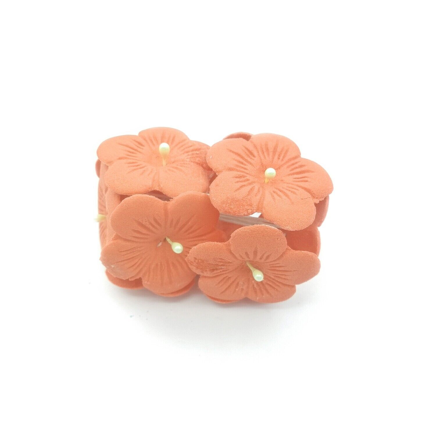 FIVE PETALS ORANGE EDIBLE TOPPER 10&#39;s
