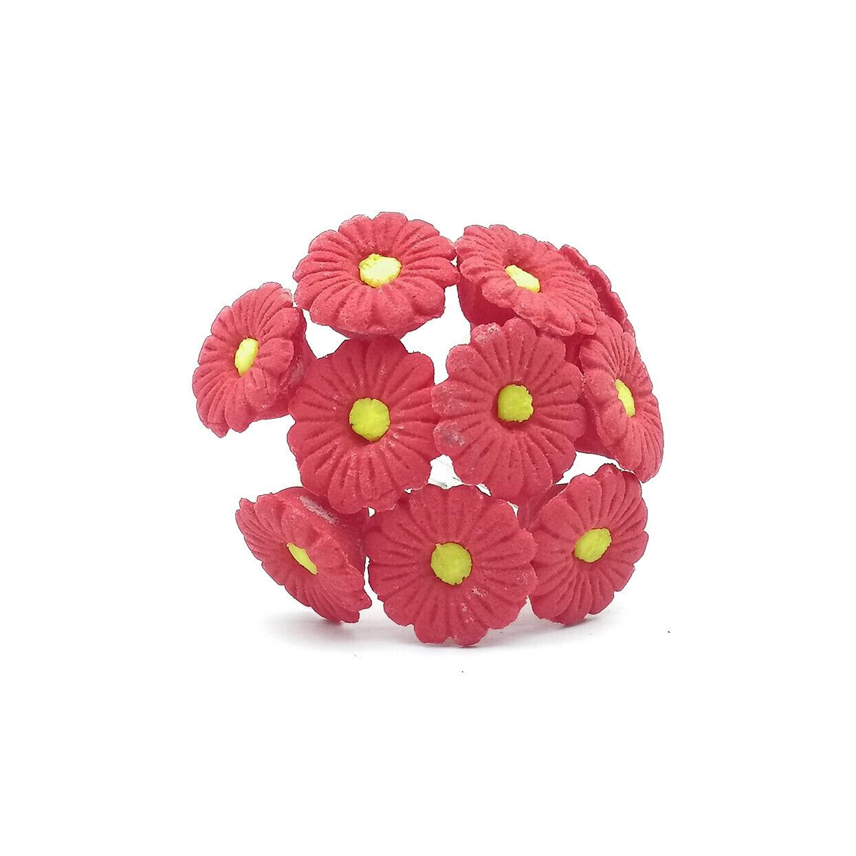 MINI DAISY RED EDIBLE TOPPER 10&#39;s