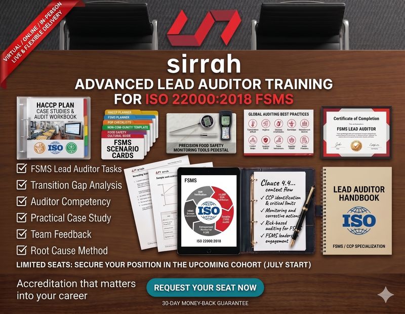 ISO 22000:2018 Lead Auditor  (FSMSS05) (Online)