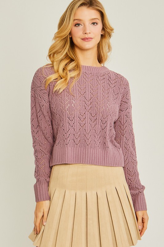 Cropped Loose Knit Sweater