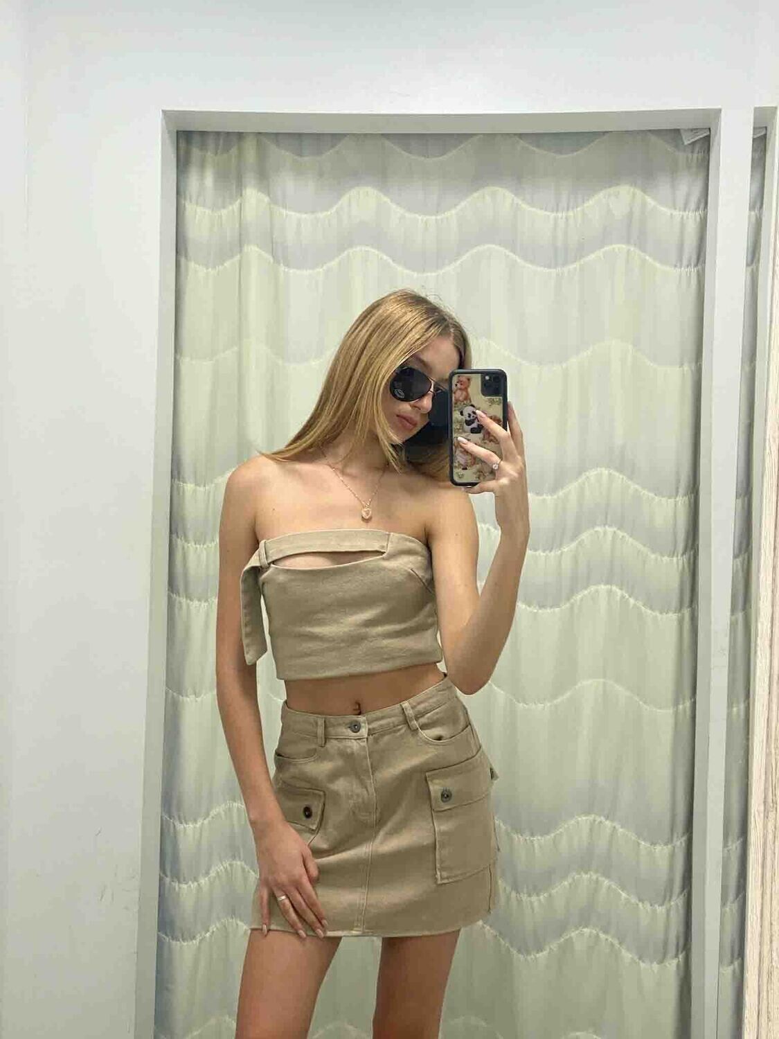 Belt Tube Top Taupe