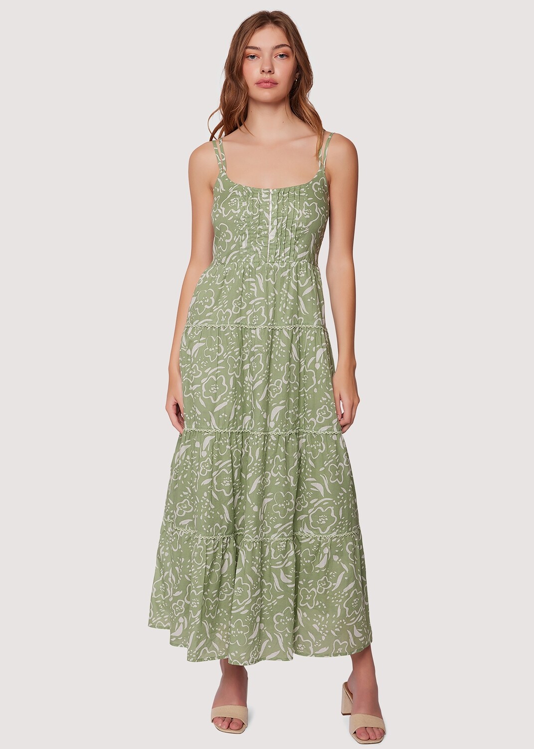 Saguaro Blooms Maxi Dress Green