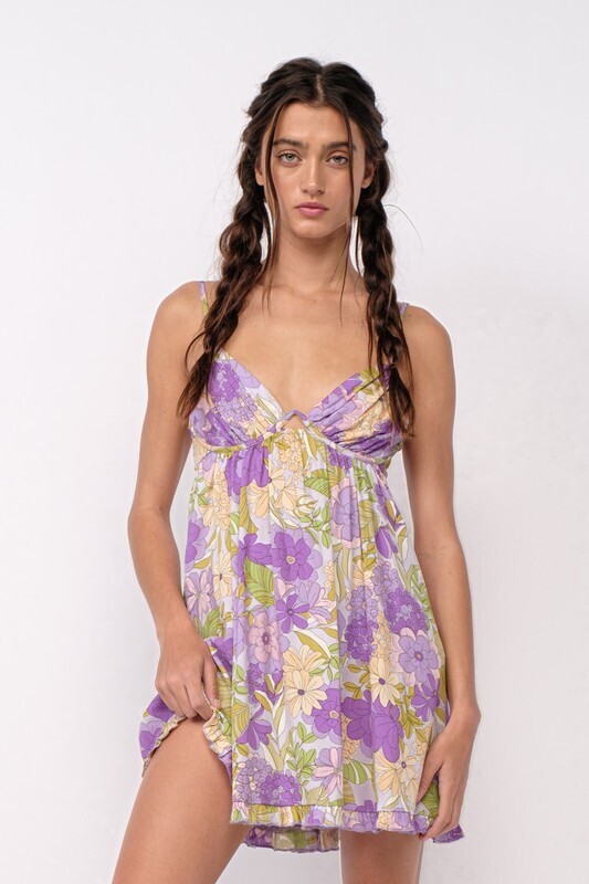 Awesome Heyday Purple Floral Dress