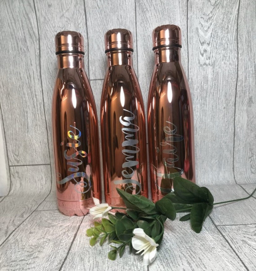Personalised Rose Gold Bottle