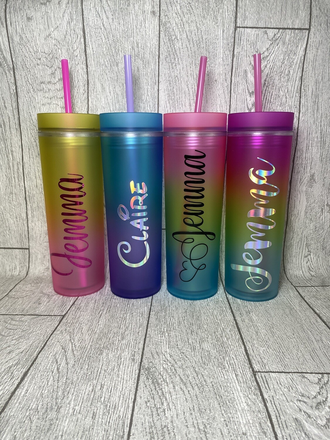 Personalised Rainbow Tumblers
