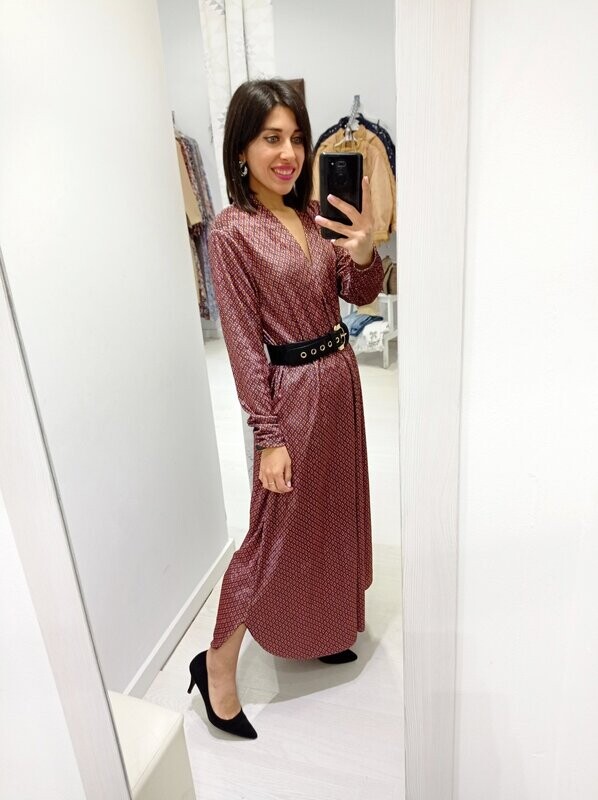 Vestido Velvet teja