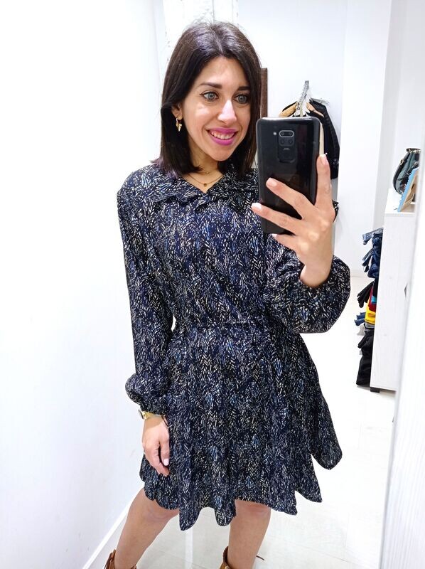 Vestido Cherie azul marino